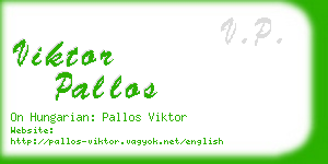 viktor pallos business card